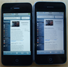 Vergleich Display iPhone 4 und 3GS