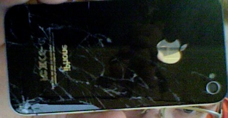 Iphone 4 ruckseite zersplittert