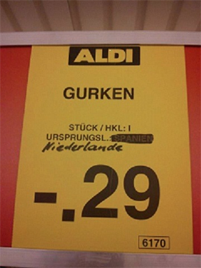 Gurken bei Aldi