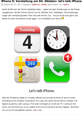Let's talk iPhone Apple hat den 4. Oktober bestätigt