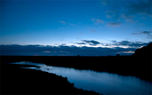 Island bei Nacht