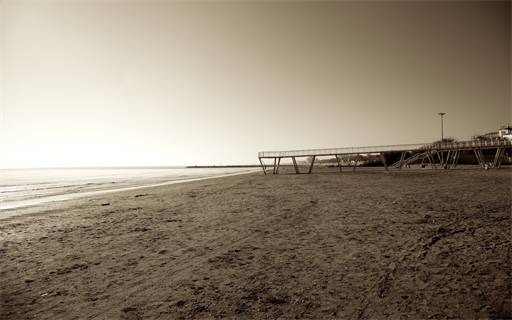 Am Strand.