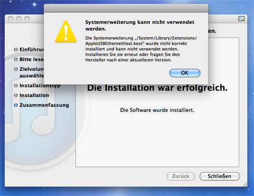 iTunes 11.4: Installer-Bug unter Snow Leopard 10.6.8?