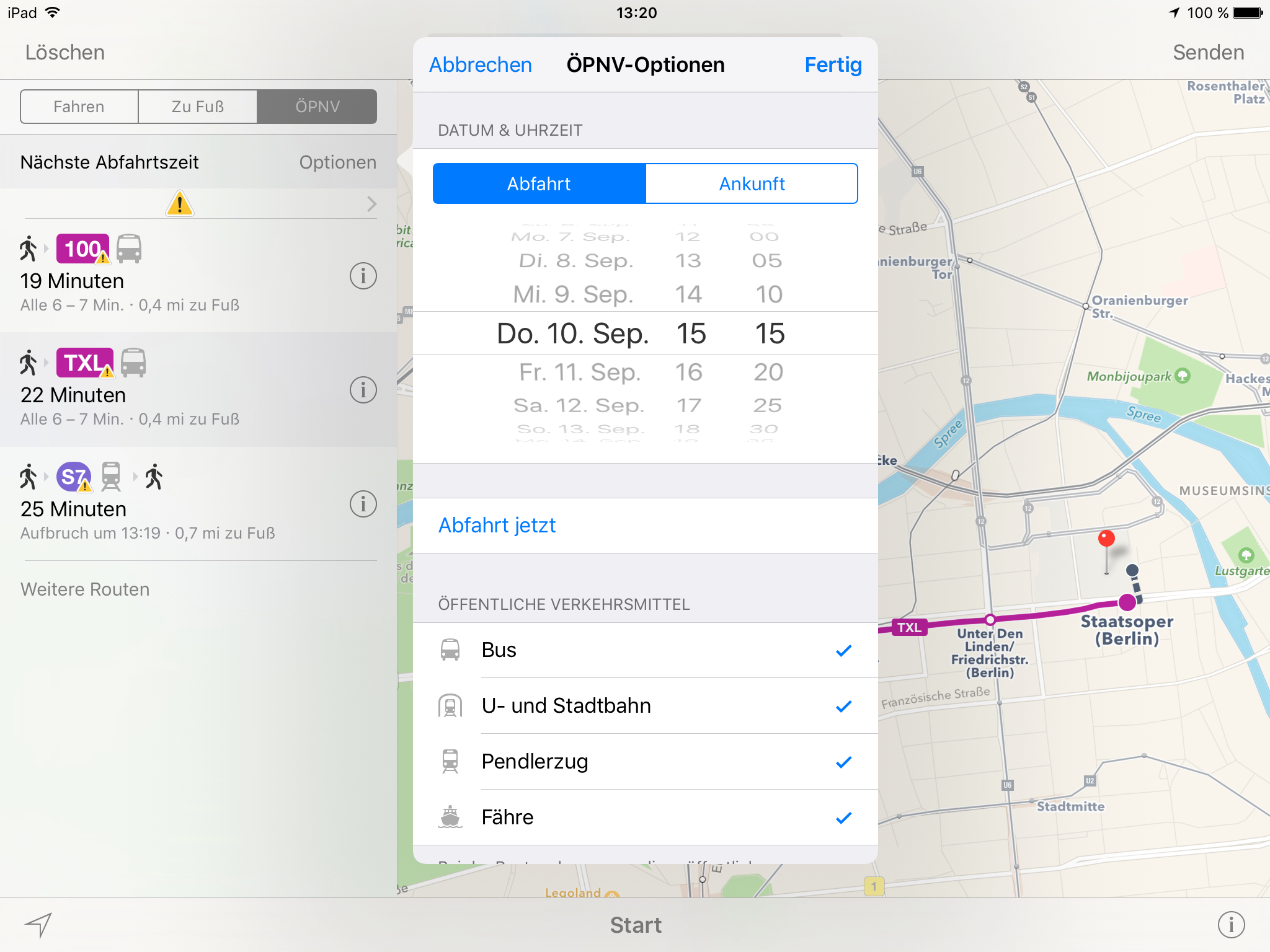 Routenplaner Berlin Öffentliche Verkehrsmittel Karte