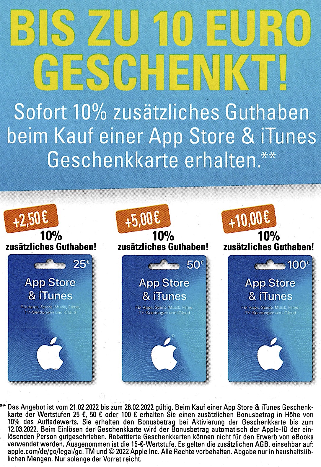 iTunes Karten bei Media Markt: 15 Prozent Bonus › Macerkopf