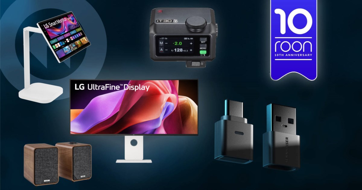 TechTicker: Sennheiser Bluetooth-Dongle, zwei starke LG-Monitore, Roon wird 10, Godox Mini-Blitz und mehr